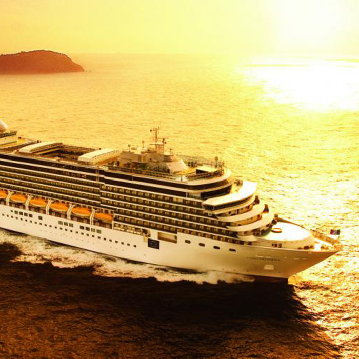 Costa Deliziosa Cruise Ship in Mykonos Port