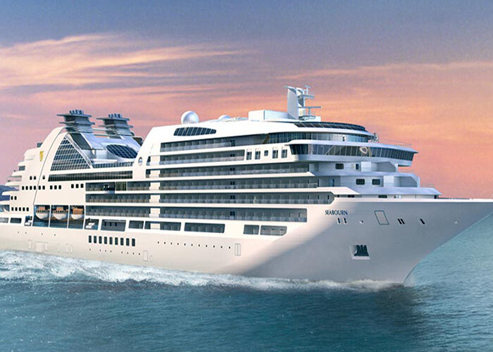 Seabourn Odyssey Cruise Ship in Mykonos Port